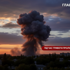 Небо Винничины во время воздушной тревоги