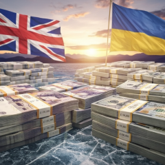 UK flag and one billion dollars