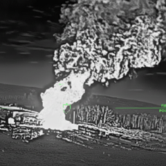 Destroyed fuel tankers near Luhansk
