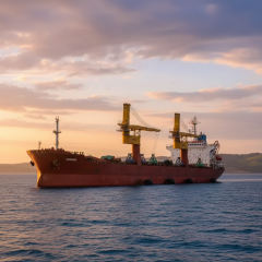 Russian ship with Ukrainian grain