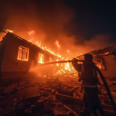 Руйнування будинків внаслідок нічної атаки