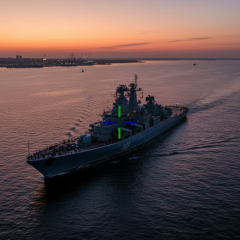 Russian warships and radar station attacked