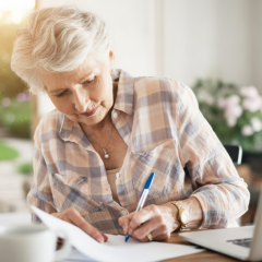 Pension and insurance period on the picture
