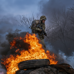 Combat clashes and airstrikes on the front line