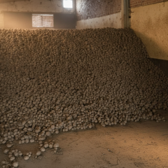 Belgian farmers distribute potatoes