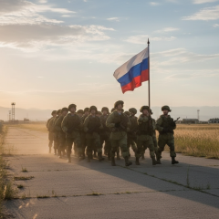 Group of people signing contracts in Russia