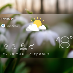 Weather forecast for the week in Ukraine