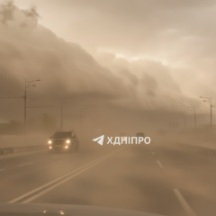 Буря и ветер в Днепре