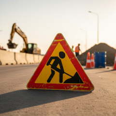 Traffic restrictions on the streets of Kyiv