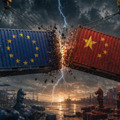 EU and Chinese flags