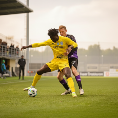 Players on the football field