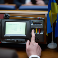 Group of deputies voting in the Verkhovna Rada