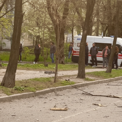 Уламки дронів на території Шулявського кладовища
