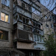 Consequences of a mass shelling in Dnipropetrovsk region