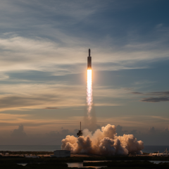 SpaceX Falcon Heavy launches satellite ViaSat-3 to orbit