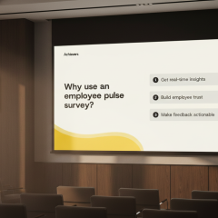 Chart with employee pulse survey