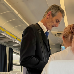 Conductor demands payment for ticket again