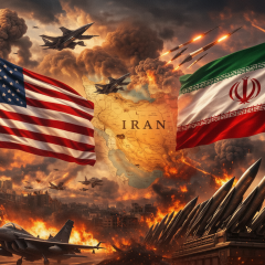 Poll graphic about war with Iran