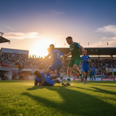 Joyful celebration of Obolon players
