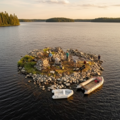 Archaeologists found underwater wooden foundation