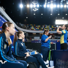 Ukrainian women's table tennis team vs England