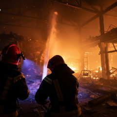 Пожежа на газовій станції в Полтавщині