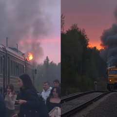 Пожежа у пасажирському потязі в Латвії