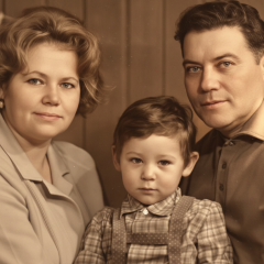 Terekhov with father-veteran