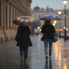 Weather contrast in Ukraine: rains in the East