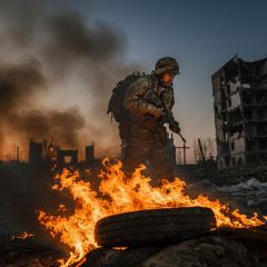 Russian forces attacking in Donetsk