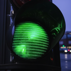 Traffic lights repair and lane restriction
