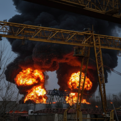 Seventh oil refinery plant stopped working