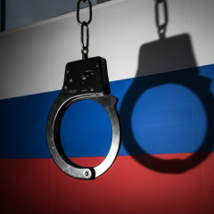 Прапор Данії та Росії