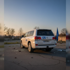 Дроны атаковали автомобиль ООН в Херсоне