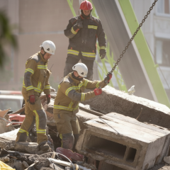 Grief and destruction from missile strikes