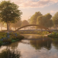 Pedestrian bridge between Kyiv and Vilnius