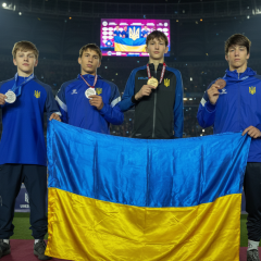 Четверо украинских вольников на пьедестале
