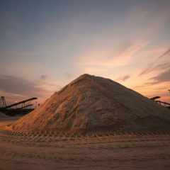 Illegal sand mining at the cemetery