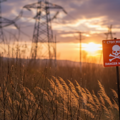 Minefields and anti-tank weapons on the border