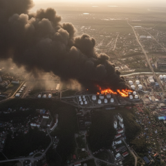 Ukrainian drones explode Russia's oil tail