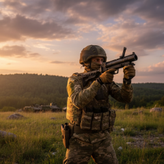 Карта с отмеченными направлениями боев