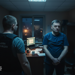 Агент СБУ проводить затримання іТ-фахівця