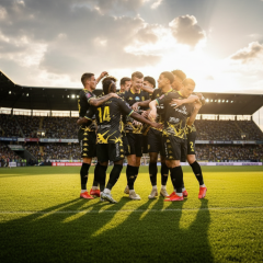 Lviv Rukh players on the football field
