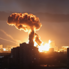 Russian missiles and drones in Kiev