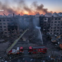 Russian strike on Kyiv