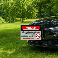 Parking on lawns in Kyiv