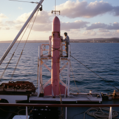 Ballistic missiles hidden underwater