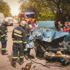 Деблокування людей після ДТП в Ірпені