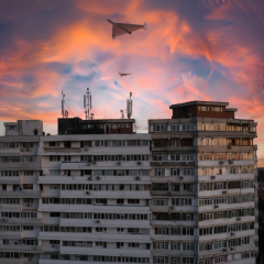 Russian drone crashed into a house
