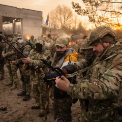 Протест украинцев против мобилизации